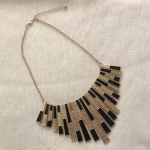 Black and Gold Statement Necklace